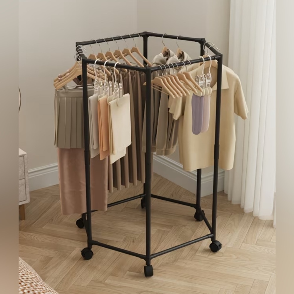 Black Clothing Rack on Wheels - New in Box